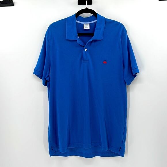 Brooks Brothers Slim Fit Performance Polo - Blue/Red - XL - Picture 1 of 5